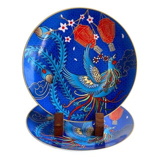 Williams Sonoma Lunar Collection Pheonix/Lantern Salad Plates, Set of 2 For Sale