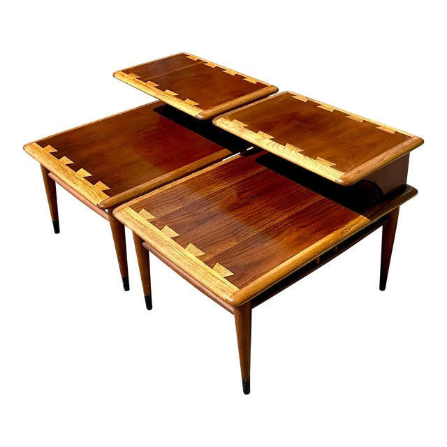 Vintage MCM Lane Acclaim Two Tier Side Tables a Pair Chairish