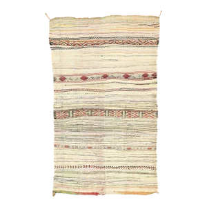 Vintage Boucherouite Moroccan Kilim Rug - 04'05 X 07'07