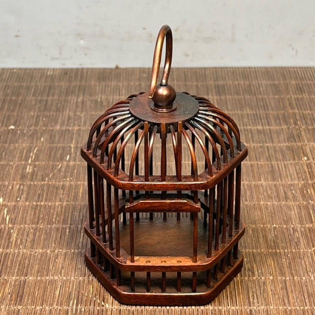 Vintage Huanghuali Wood Miniature Cricket Cage For Sale In Los Angeles - Image 6 of 10