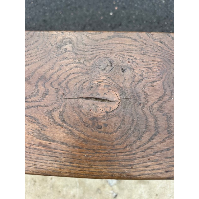 Hand Crafted Rustic Wooden Antique Benches -a Pair For Sale - Image 13 of 14