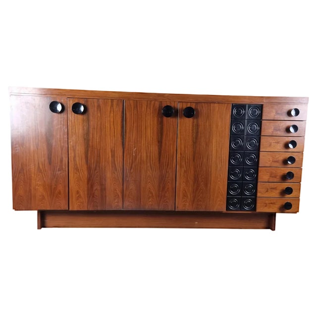 Vintage Brutalist Highboard, 1970s For Sale