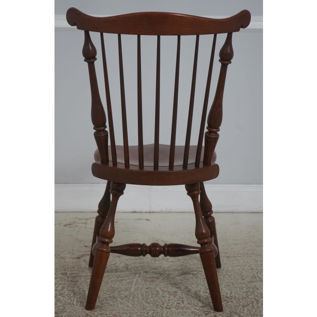 Set of 8 Frederick Duckloe Cherry Windsor Dining Chairs For Sale - Image 4 of 18