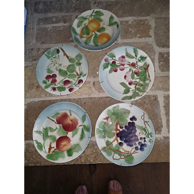 Collection of Antique French Majolica Plates For Sale - Image 11 of 11