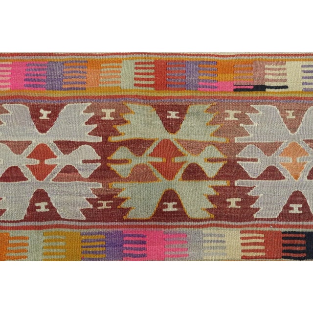 Mid 20th Century Anatolian Kilim Turkish Rug-4′11″ × 8′11″ For Sale - Image 5 of 13