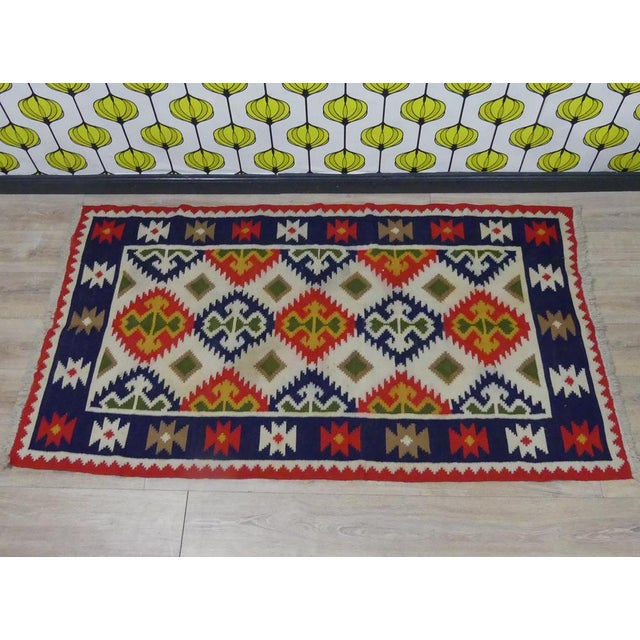 Large Vintage Rug, 1960s For Sale - Image 6 of 14