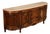 French Louis XV Style 106" Long Marble Top Walnut Sideboard For Sale