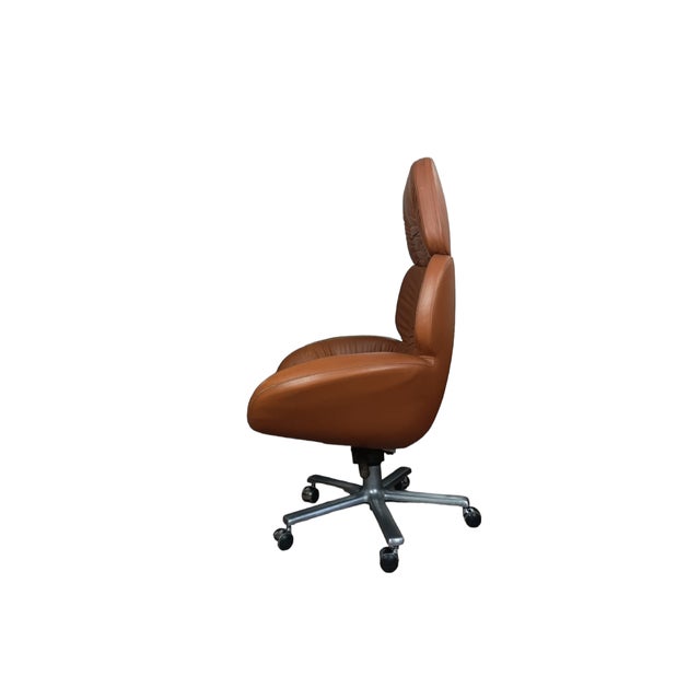 Leather Presidential Desk Swivel Chair, 1970s For Sale - Image 4 of 7