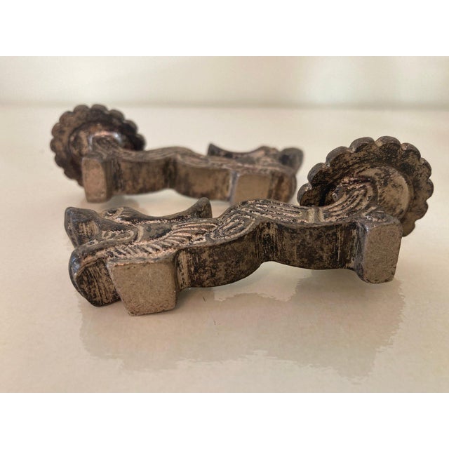 Antique Iron Dragon-Form Chinese Chopstick Rests—A Pair For Sale - Image 10 of 10