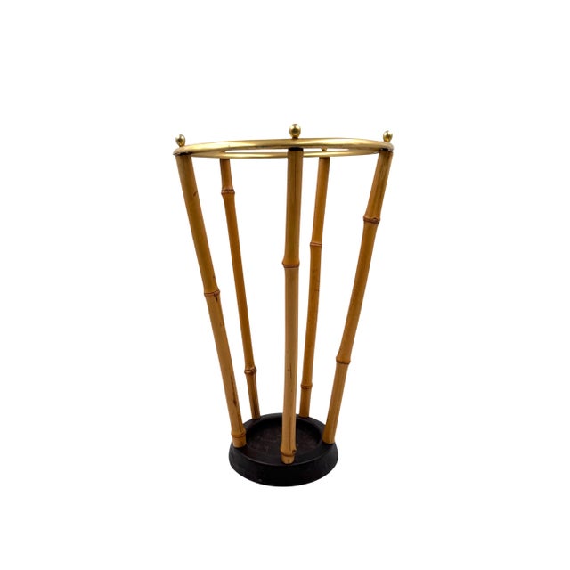1970s Hollywood Regency Bamboo Umbrella Rack, France 1970 For Sale - Image 5 of 7
