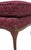 Burgundy 1980s Hickory White French Country Carved Living Room Foot Stool Ottoman A For Sale - Image 8 of 11