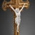 Gold Crucifix in Gilded Wood and Biscuit Porcelain For Sale - Image 8 of 9
