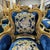 2010s Blue Bergère Wing Chair – French Style Armchair With Gold Leaf Details For Sale - Image 5 of 8