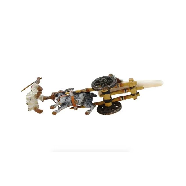 Bronze Antique Vienna Bergmann Painted Cast Bronze Figural Group For Sale - Image 8 of 8