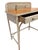 Shabby Chic Vintage Mid Century Wicker & Wood Top Writing Desk With Drawer For Sale - Image 3 of 8