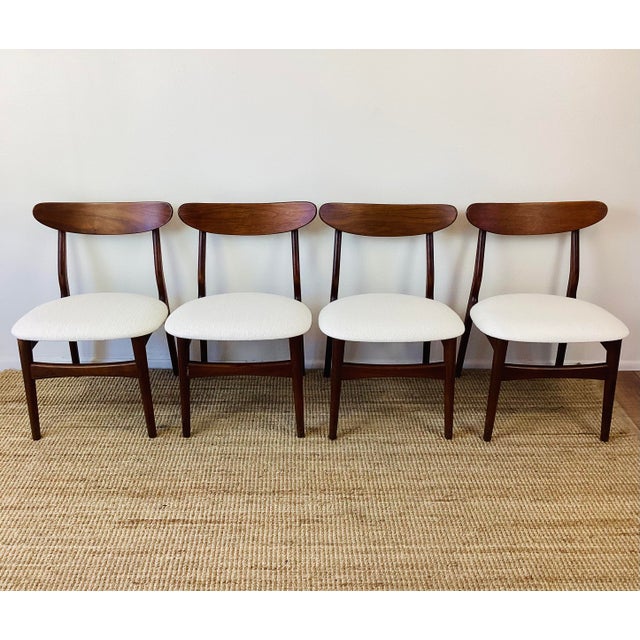Vintage 1960s Danish Modern Dining Table & Chairs Set Mid Century Modern Style For Sale - Image 9 of 18