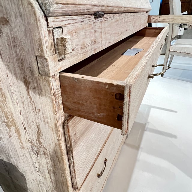 Tan 19th Century Swedish Tall Case Antique Secretaire For Sale - Image 8 of 10