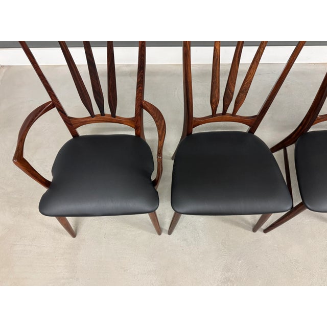 Koefoeds Hornslet 1960s Danish Modern Rosewood Ingrid Dining Chairs by Koefoeds Hornslet - Set of 4 For Sale - Image 4 of 10