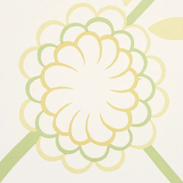 Modern Schumacher x Neisha Crosland Bird Tree Wallpaper in Mimosa For Sale - Image 3 of 5