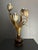 Mid-Century Modern Mid-Century Hollywood Regency Italian Gilt Tole Four-Light Tulip Table Lamp on Turned Wood Base, 1960s For Sale - Image 3 of 17