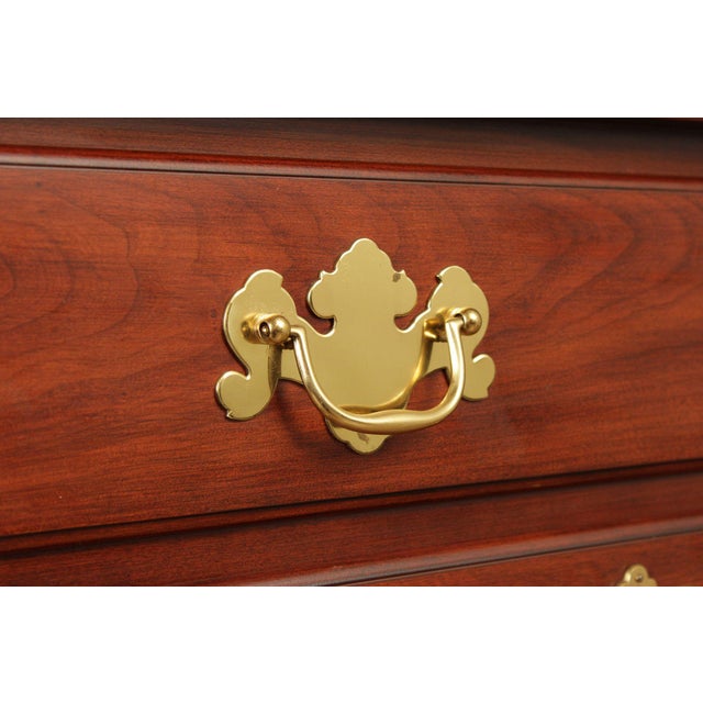 Henkel Harris Chippendale Style Cherry China Cabinet For Sale - Image 11 of 12