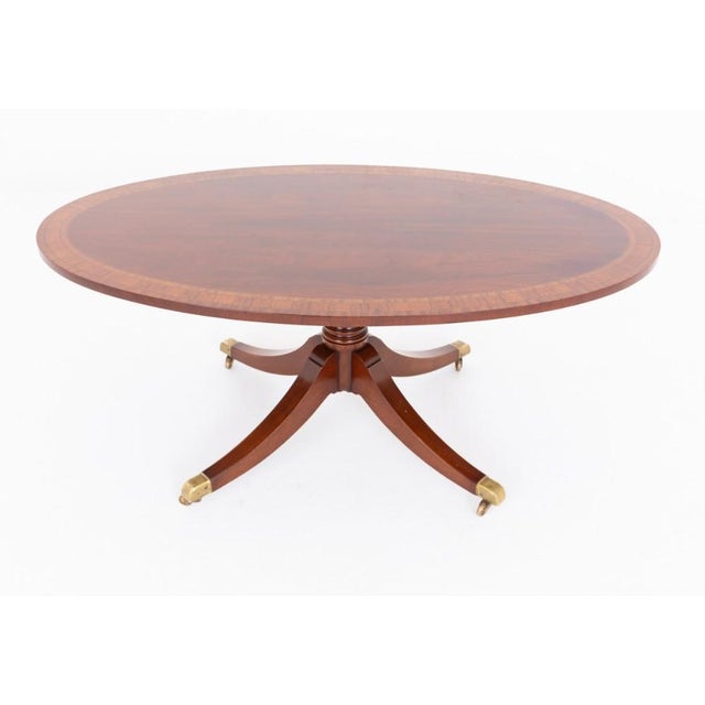 Regency Revival Oval Coffee Table from Arthur Brett, 1920s For Sale - Image 6 of 6