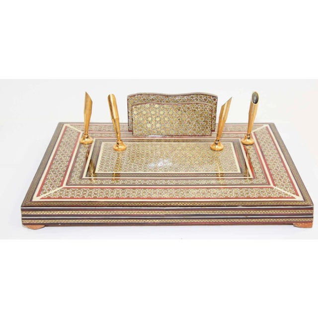 VIntage Persian Khatam Pen Holder For Sale - Image 4 of 12