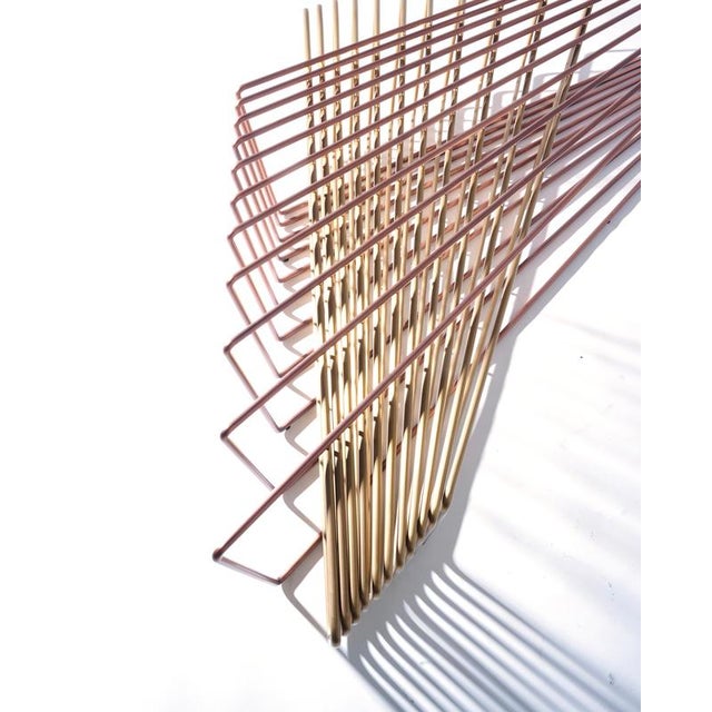 Copper Affinity Coffee Table in Brass and Copper by Orfeo Studio For Sale - Image 8 of 10