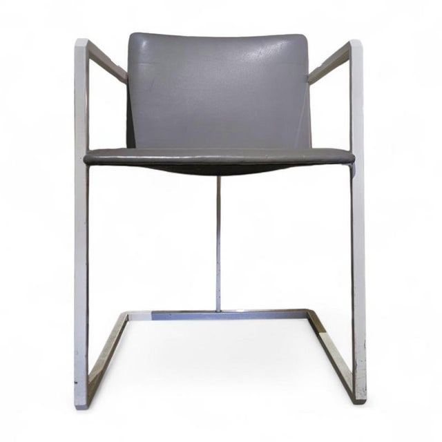 Grey Fabric and White Steel Chairs by Pierre Mazairac & Karel Boonzaaijer for Hennie de Jong, 1970s, Set of 4 For Sale - Image 4 of 17