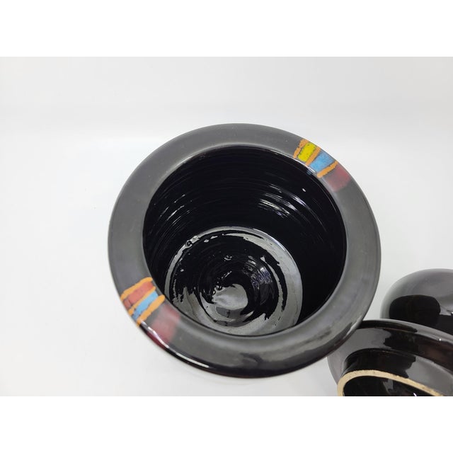 Covered Pot in Black Ceramic by Cesare Verzolini, Italy, 1960 For Sale - Image 10 of 13