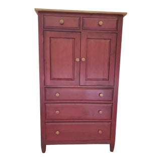 Vintage Ethan Allen French Solid Maple Armoire For Sale