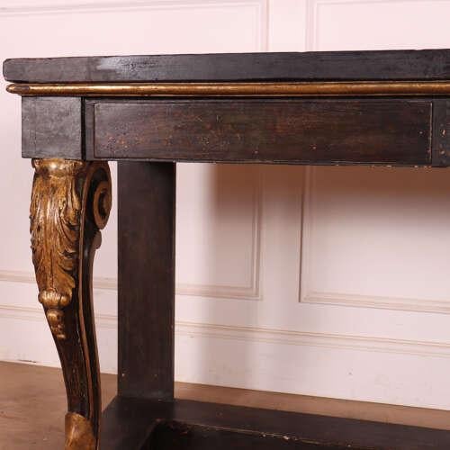 English Carved and Painted Console Table For Sale - Image 4 of 13