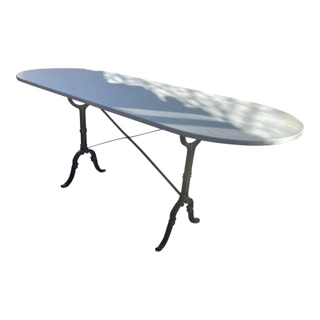 1950s Oval Bistro Table For Sale