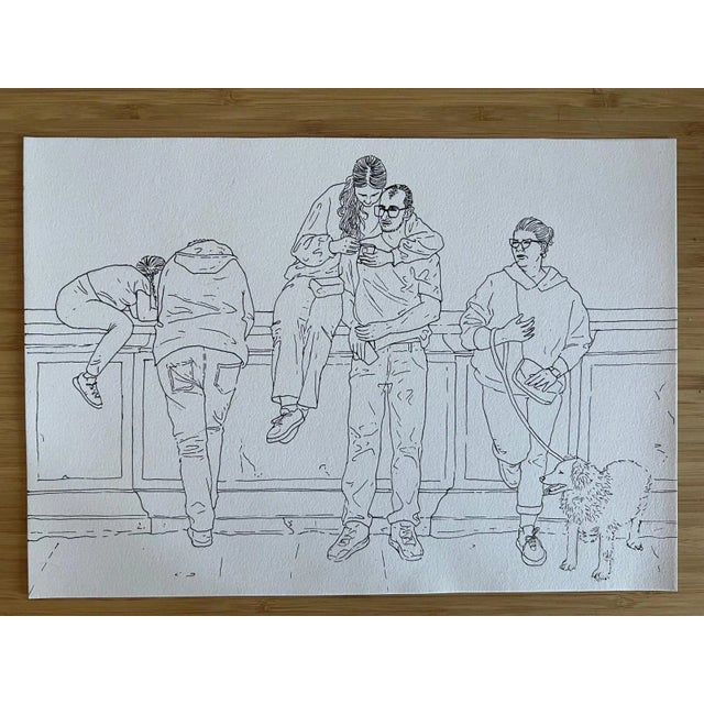 Early 21st Century Anna Wardega, A Companion, Ink Drawing, 2023 For Sale - Image 5 of 6