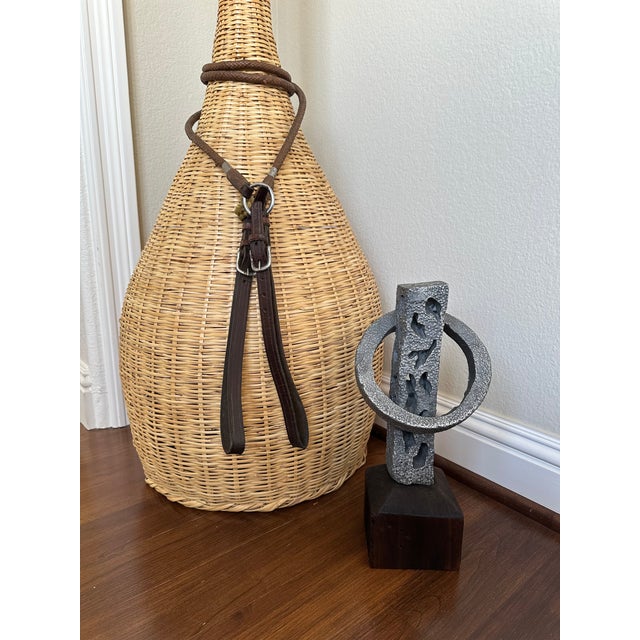 Vintage English 80” Braided Plaited Leather, Stainless Steel Equestrian Horse Rein For Sale - Image 16 of 17