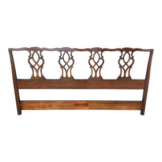 Kindel Furniture Chippendale Style Mahogany King Size Headboard For Sale