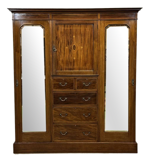 19th Century English Mahogany Wardrobe