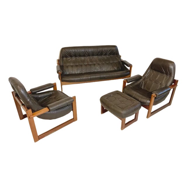 Percival Lafer MP-91 Earth Lounge Sofa Set, 1970s, Brazil, Set of 4 For Sale