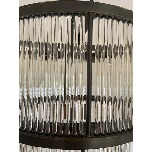 1990s Metal Glass Tube Wall Ceiling Light For Sale - Image 4 of 9