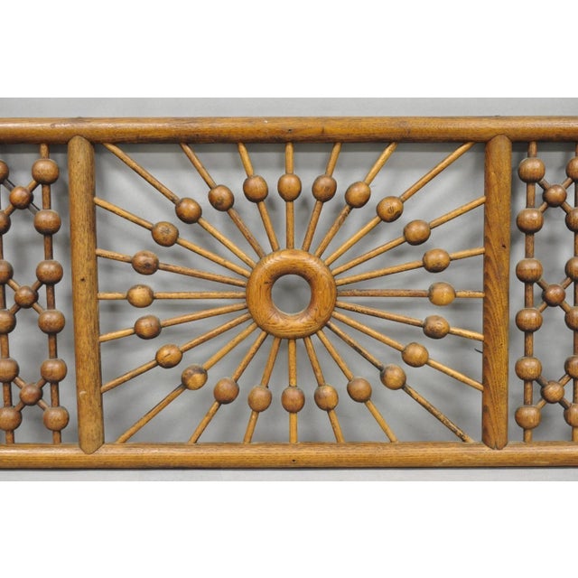 Victorian Antique Victorian Oak Stick & Ball 84" Fretwork Archway Architectural Salvage For Sale - Image 3 of 17