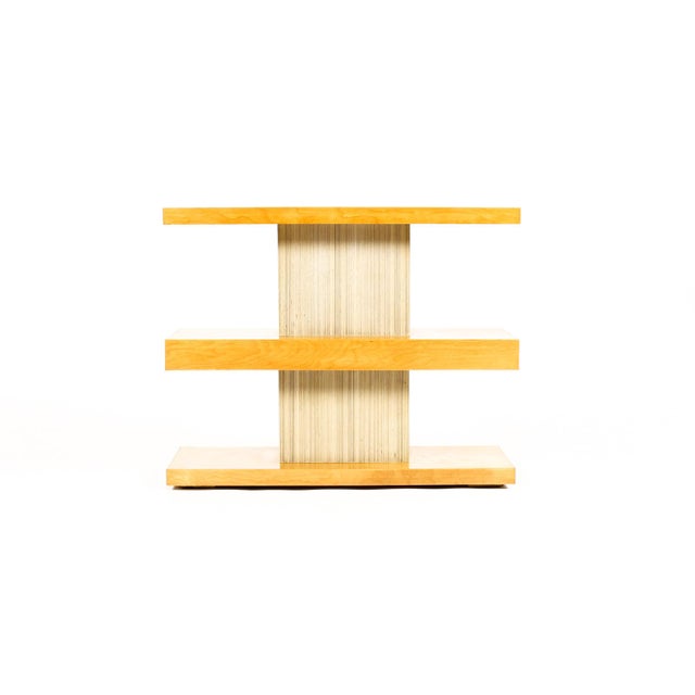 Mid-Century Modern Vintage Mid Century Maple Tiered Shelf Console — Paul Frankl for Barzilay For Sale - Image 3 of 8