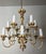 1930s Italian (12) Light Painted & Parcel Gilt Chandelier For Sale - Image 11 of 11