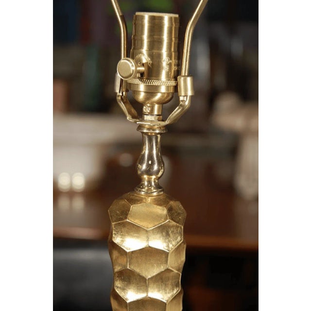 Pair of Gold Leaf Florence Table Lamps by Bryan Cox For Sale - Image 4 of 7