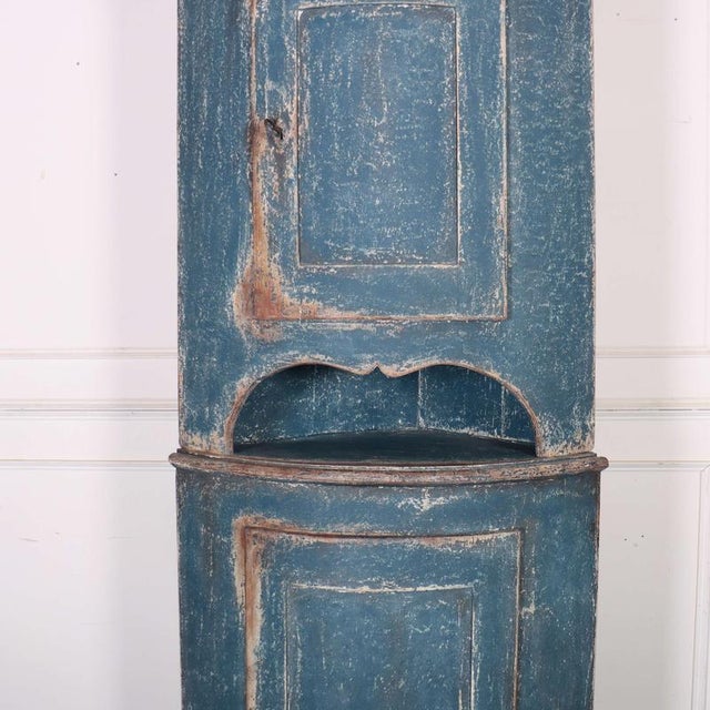 Swedish Bowfronted Corner Cupboard For Sale - Image 4 of 11