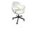 Mid-Century Modern Saarinen Executive Armchair in Italian White Leather, Black Swivel Base For Sale - Image 3 of 9