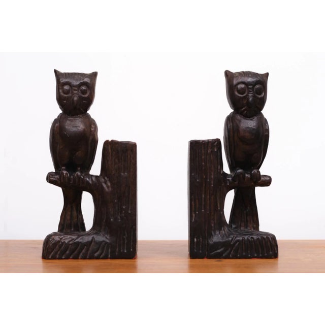 Vintage Wood Owl Bookends, Spain, 1960s, Set of 2 For Sale - Image 10 of 10