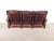Vintage Antique Style Mission Prairie Arts & Crafts Dark Oak Scallop Back Sofa For Sale - Image 13 of 16