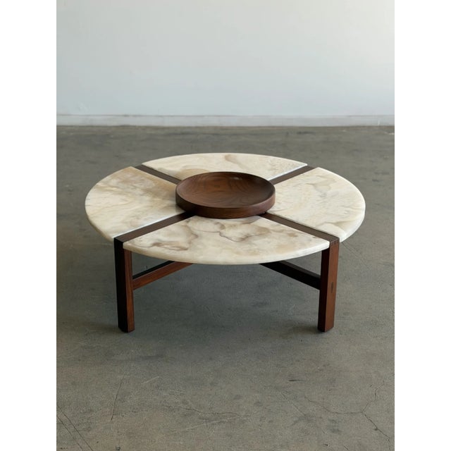 1970s Onyx Coffee Table With Removable Bowl by Edmond Spence For Sale - Image 17 of 18