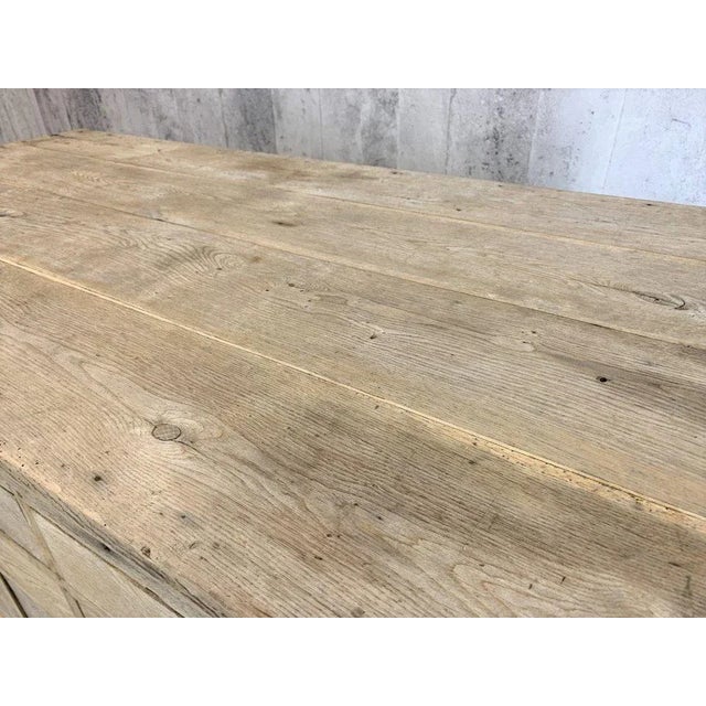 French Country Oak Double Sided Architects Plan Chest For Sale - Image 3 of 11