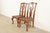 English Henredon Georgian Carved Oak and Cane Side Chairs or Dining Chairs, Pair For Sale - Image 3 of 15